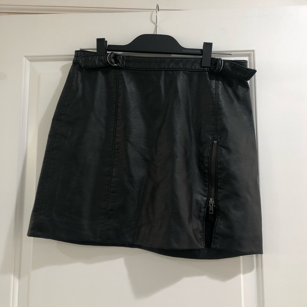 Free People leather skirt